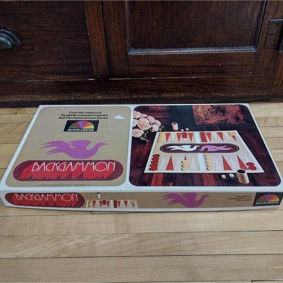 Vintage 1975 Backgammon Board Game Selchow & Righter Co COMPLETE - Picture 6 of 8